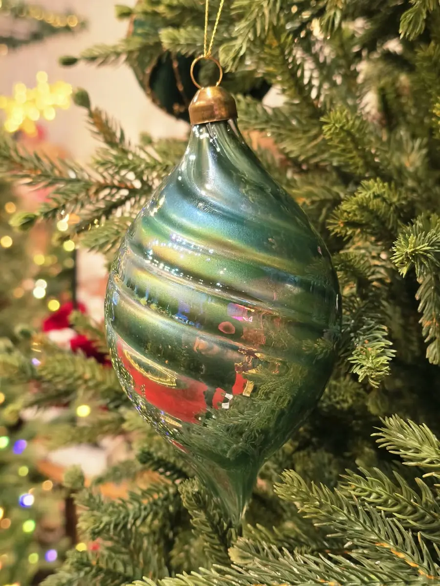 Bola Ornamento de Vidro Verde 16 cm