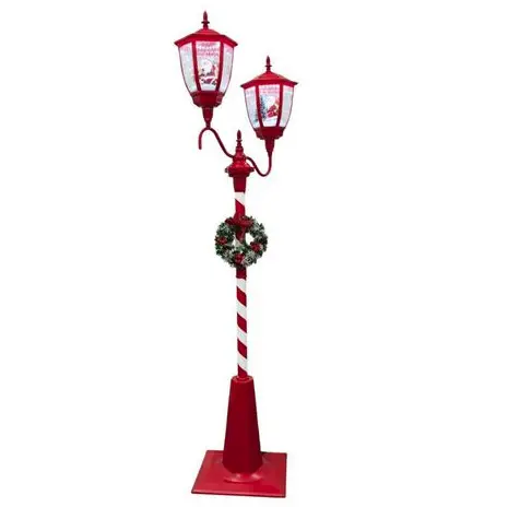 Poste Duplo Vermelho com Luz, Som e Movimentos 2,26 m Bivolt