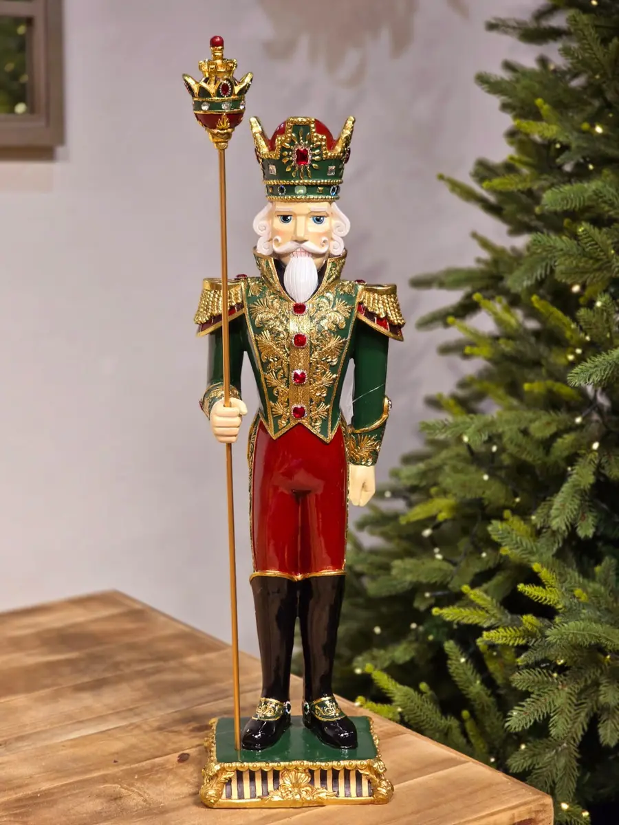 Soldado Quebra Nozes com Pedras em Resina de Luxo 65 cm